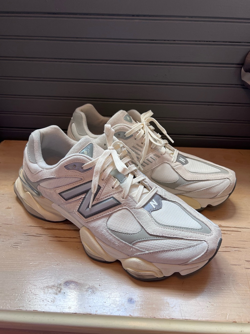 New Balance 9060 Men's Cream Sea Salt Moonbeam Sports Sneaker Size 13